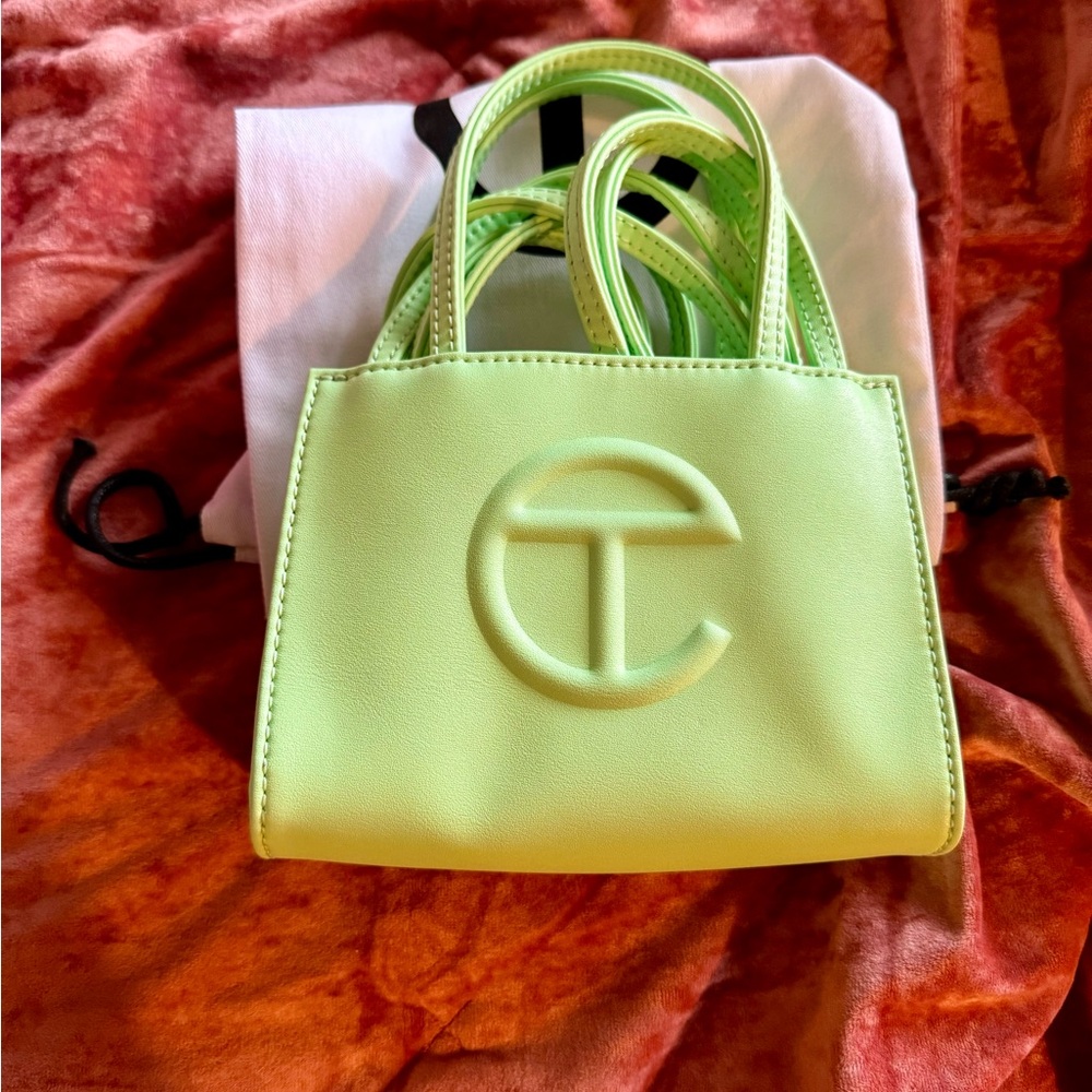 Small double mint shopping bag. Used 3x time, comes with original dust bag
